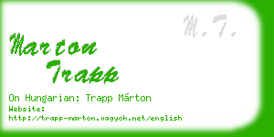marton trapp business card