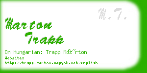 marton trapp business card